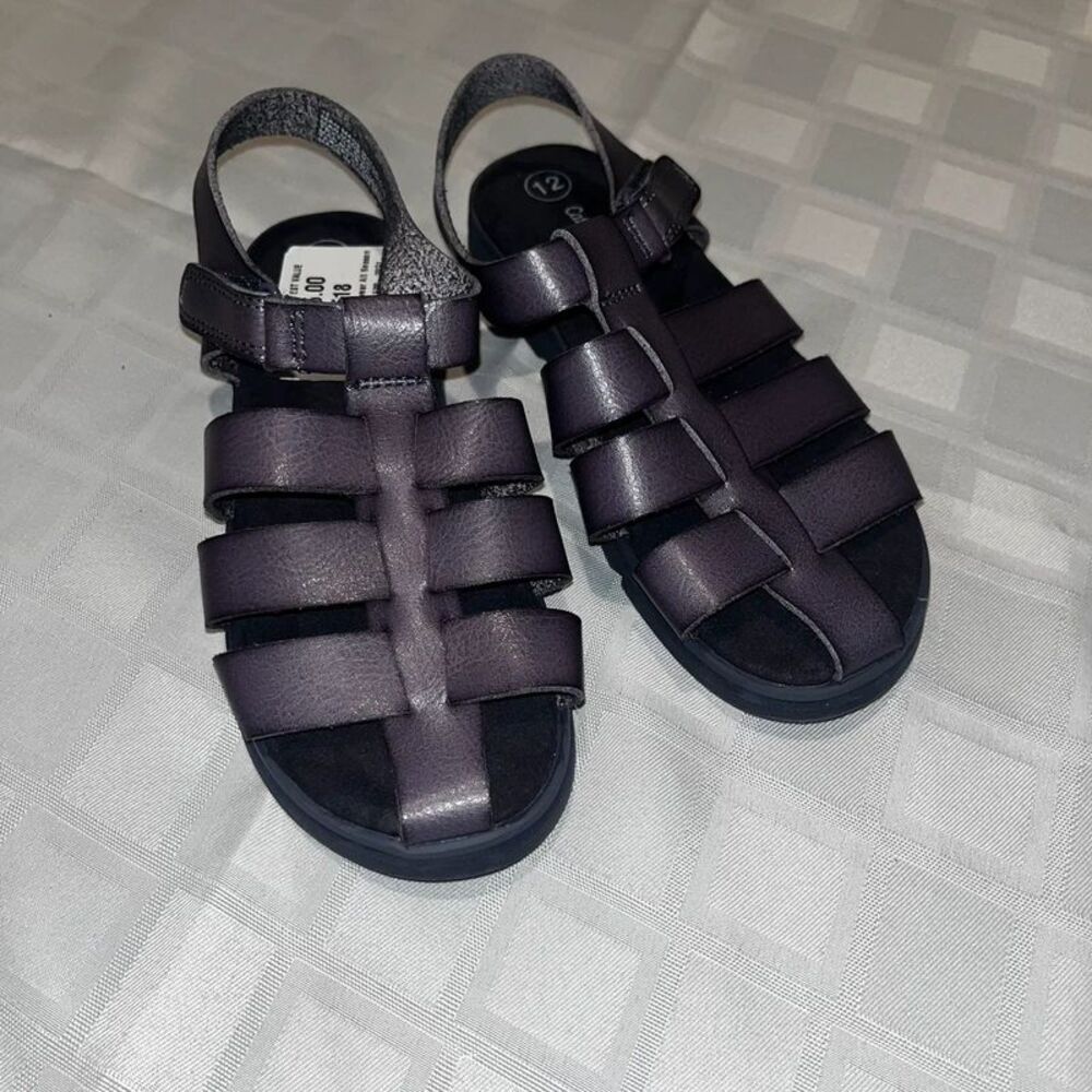 cat & jack dark gray sandals sz 12